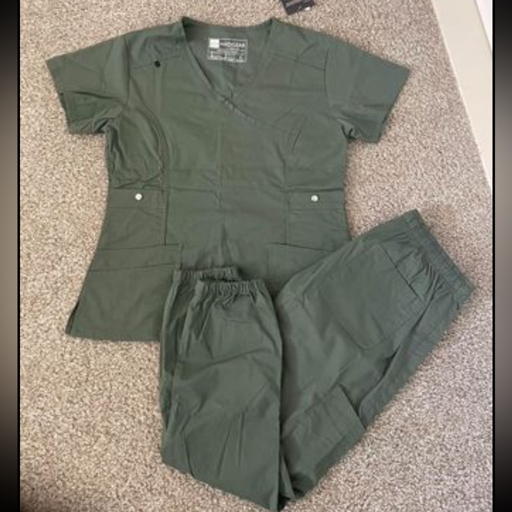 Olive green scrubs